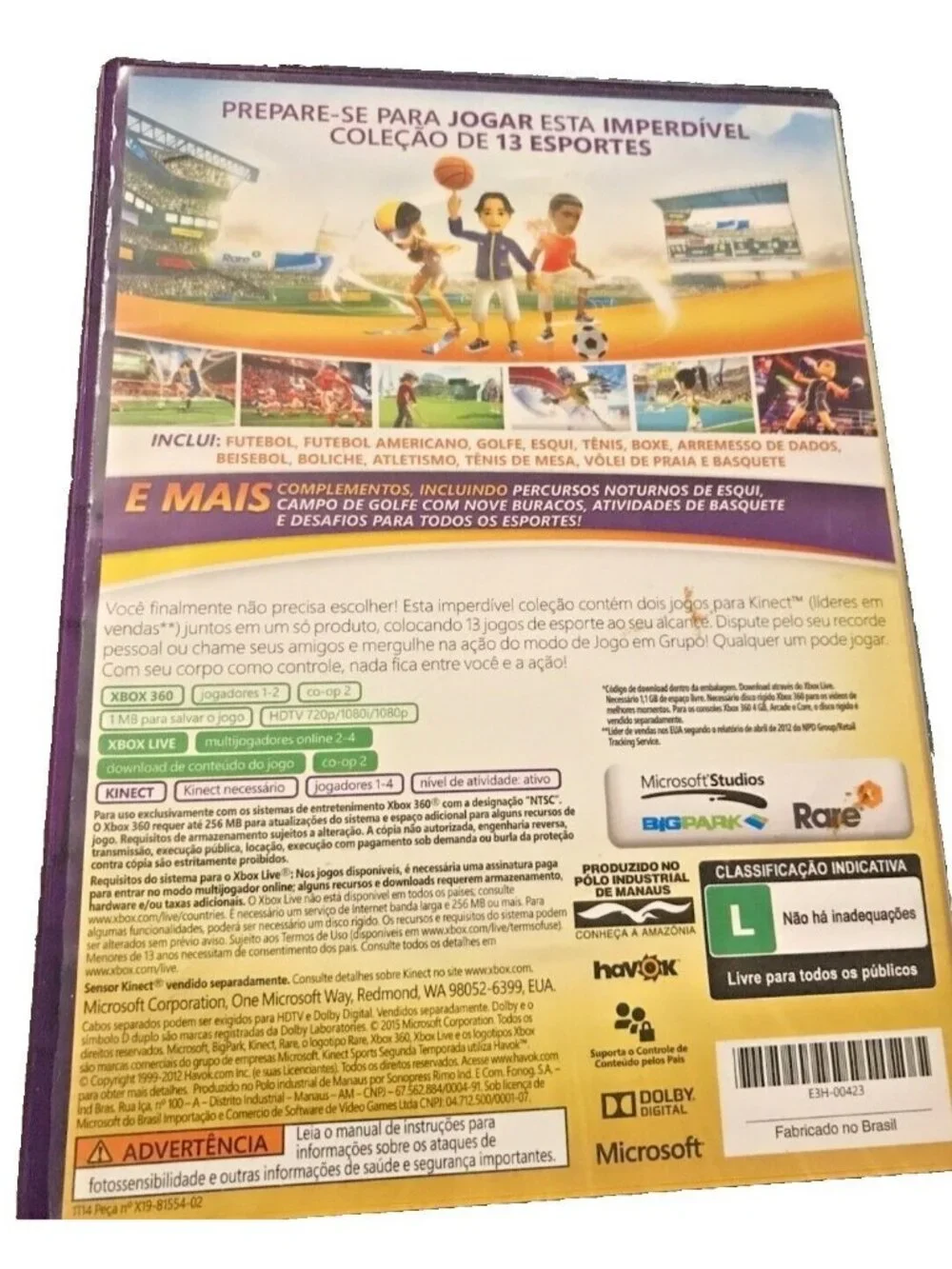 Games Xbox 360 Kinect Sport Ultimate Collection Segunda Temporada Brazil 2 DISC